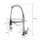 Pullout Spray Soap Dispenser Single Handle Pull Out Rotatable Multifunction Brass Tall High Arc Deck Mounted Kitchen Tap