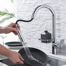 Single Handle Electroplated Pull out Modern Kitchen Tap