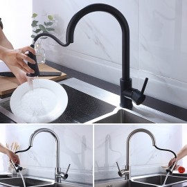 Single Handle Chrome Nickel Brushed Electroplated Pull out Modern Kitchen Tap