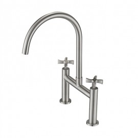 Rotatable Double Handles Kitchen Tap