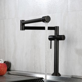 Two Handles Nickel Brushed Electroplated Painted Finishes Pull out & Tall High Arc Kitchen Tap