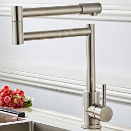 Single Handle Nickel Brushed Free Standing Kitchen Tap