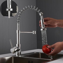 Electroplated Pull Out Brasss Kitchen Tap