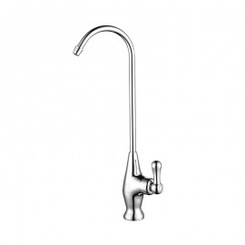 Single Handle Chrome Tall High Arc Purified Water Vessel Kitchen Tap All Copper Kitchen Tap