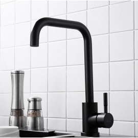 Black Single Handle Kitchen Tap