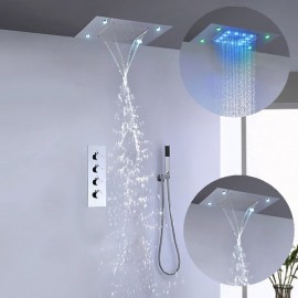 Chrome LED Shower Tap Rainfall Shower Head(The Product Needs to be Electrified to Use) Shower Tap