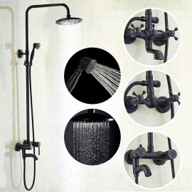 pullout Rainfall Shower Country Electroplated Mount Outside Brass Valve Bath Shower Mixer Tap