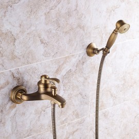 Country Brass Mount Outside Bath Shower Mixer Tap Single Handle Single Handle Shower Tap