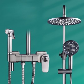 Rainfall Shower System Thermostatic Mixer Mount Electroplated Painted Finishes Mount Bath Shower Tap