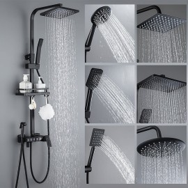 Rainfall Shower System Body Jet Massage Hand Shower Painted Finishes Mount Bath Shower Mixer Tap