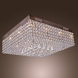 Crystal Beaded Ceiling Light with 45 Colourful LEDs and 12 G4 Bases