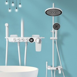 Thermostatic Mixer valve LED pullout Rainfall Shower Painted Finishes Mount Bath Shower Mixer Tap
