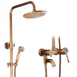 pullout Waterfall Country Brass Mount Outside Bath Shower Mixer Tap