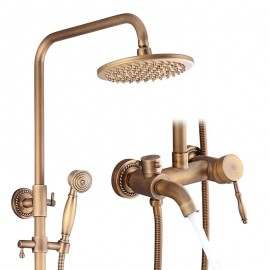 pullout Waterfall Country Brass Mount Outside Bath Shower Mixer Tap