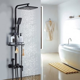 Thermostatic Mixer valve pullout Rainfall Shower Antique Painted Finishes Mount Bath Shower Tap
