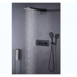 3 Function Thermostatic Mixer valve Rainfall Shower Waterfall Painted Finishes Mount Shower Tap