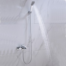 Bathtub Tap Chrome Wall Mounted Bath Shower Mixer Tap