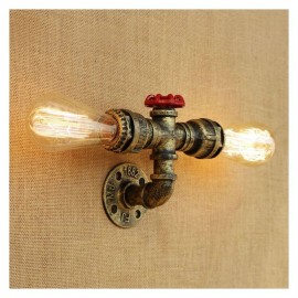 Vintage Retro Water Pipe Industrial Sconces Wall Lamp
