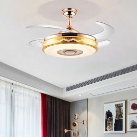 Modern Eletriplating Ceiling Fan Inverter Fan Light