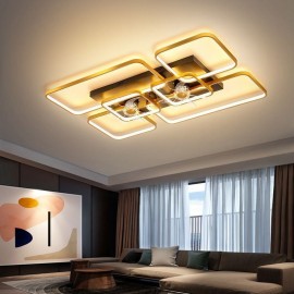 Ceiling Fan with Lights Decor Ventilator Acrylic Lamp