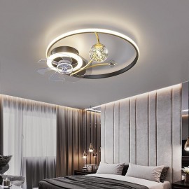 Ceiling Fan with Lights Decor Ventilator Lamp Acrylic