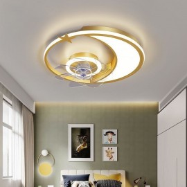 Moon Ceiling Fan Light Creativity Ceiling Lamp