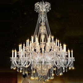 European Crystal Chandelier Villa Crystal Decoration Ceiling Light With 65 Lights