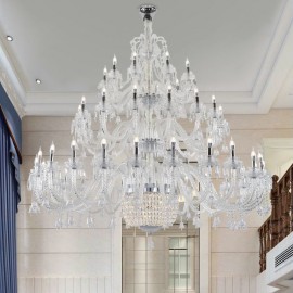 European Crystal Chandelier Villa Decoration Ceiling Light With 50 Lights
