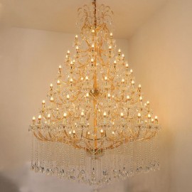 Luxury Crystal Chandelier Villa Decoration Ceiling Light With 96 Lights