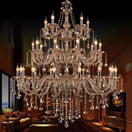 European Crystal Chandelier With 30 Lights Villa Decoration Ceiling Light