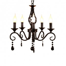 Rustic Wrought Iron Chandelier 5 Lights