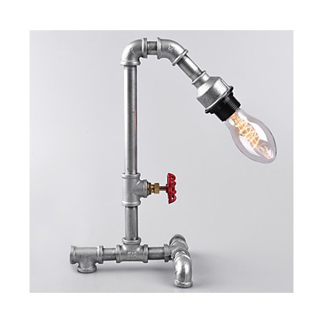 2018 Diy Antique Iron Water Pipe Desk Lamp Metal Steampunk Industrial Light Edison Bulb Retro B010 Lightingo Co Uk - Water Pipe Lamp Diy
