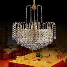 Luxury Crystal Chandelier Modern Elegant Pendant Light
