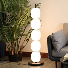 Glass Floor Lamp Modern Simple Standing Lamp With 5 Lights