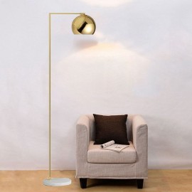 American Floor Lamp Standing Lamp With Wrought Iron Plating 90° Rotating Shade And Marble Base