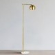 American Floor Lamp Standing Lamp With Wrought Iron Plating 90° Rotating Shade And Marble Base