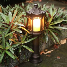 Chinese Outdoor Floor Light Waterproof Hexagon Gazebo Floor Lamp