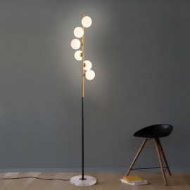 Marble Floor Lamps Glass Ball Standing Light Luminaire Nordic Bedside Light