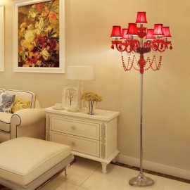 Cozy Elegant Modern Creative Crystal Floor Lamp 7 Lights