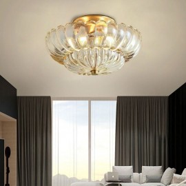 Modern Flush Mount Lotus Base Ceiling Light