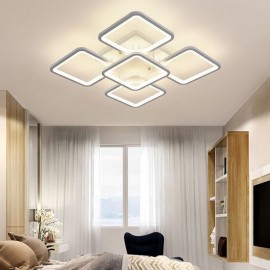 Flush Mount White Acrylic Square Ceiling Light 5 Lights/8 Lights