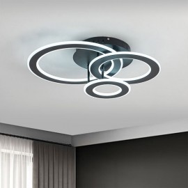 Flush Mount Triple Acrylic Round Ceiling Light