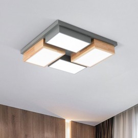 Modern Ceiling Light Geometric Wood Ceiling Lamp