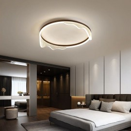 Flush Mount Circular Ceiling Light With Wavy Edge Decoration