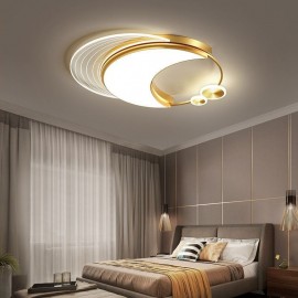 Dimmable Ceiling Light Modern Flush Mount Lighting Fixtures with Moon Shape 36W
