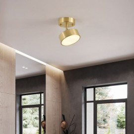Gold Copper Mini Round Ceiling Light Kitchen Bathroom