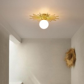 Modern 1-Light Flush Mount Ceiling Light Fixture Globe Ceiling Lamp