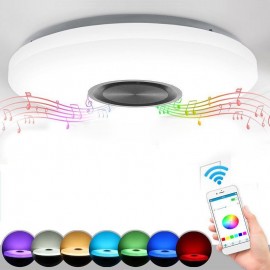36W RGB Flush Mount Decorative Lamp Remote APP Control Bluetooth Music Speaker Lamp