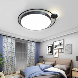 Simple Style Round Flush Mount Light Fixture Acrylic Ceiling Light