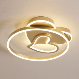 Modern Flush Mount Acrylic Double-Layer Heart Shaped Ceiling Light